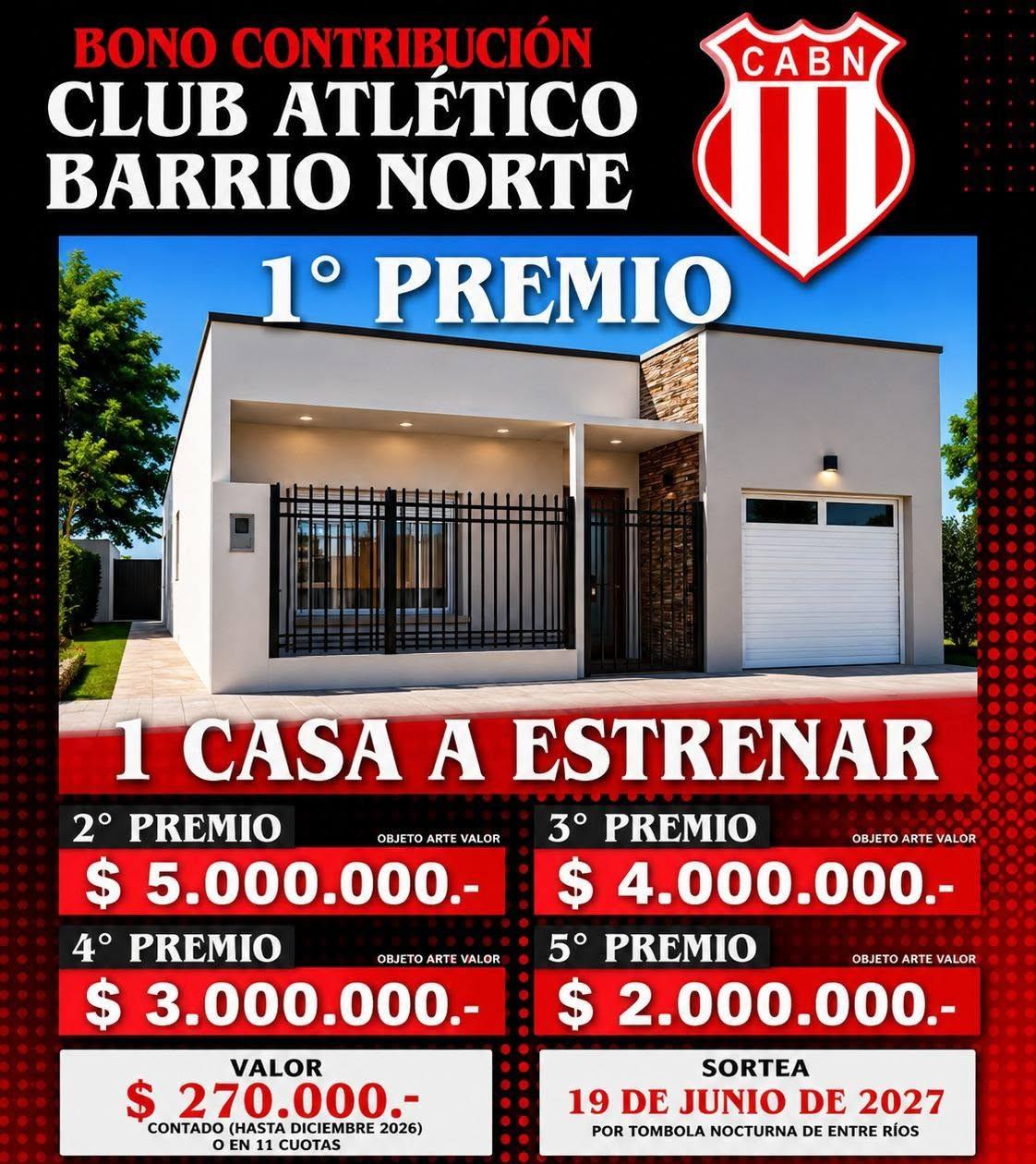Bono contribución Club Atlético Barrio Norte