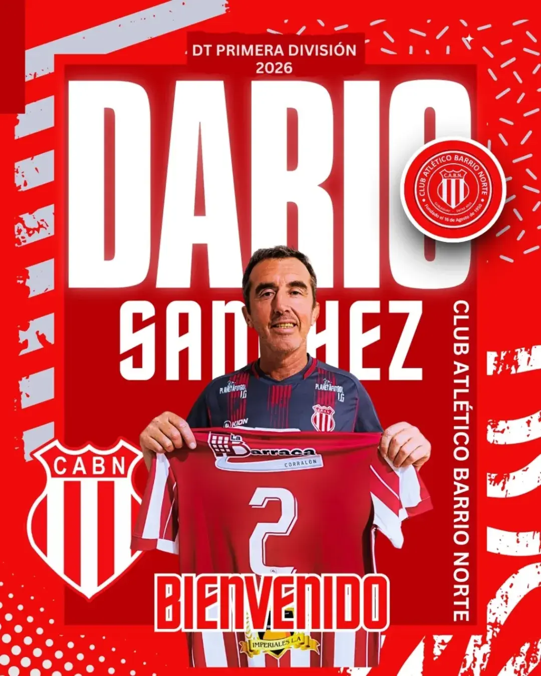 El Colo Sanchez asume como DT de Barrio Norte