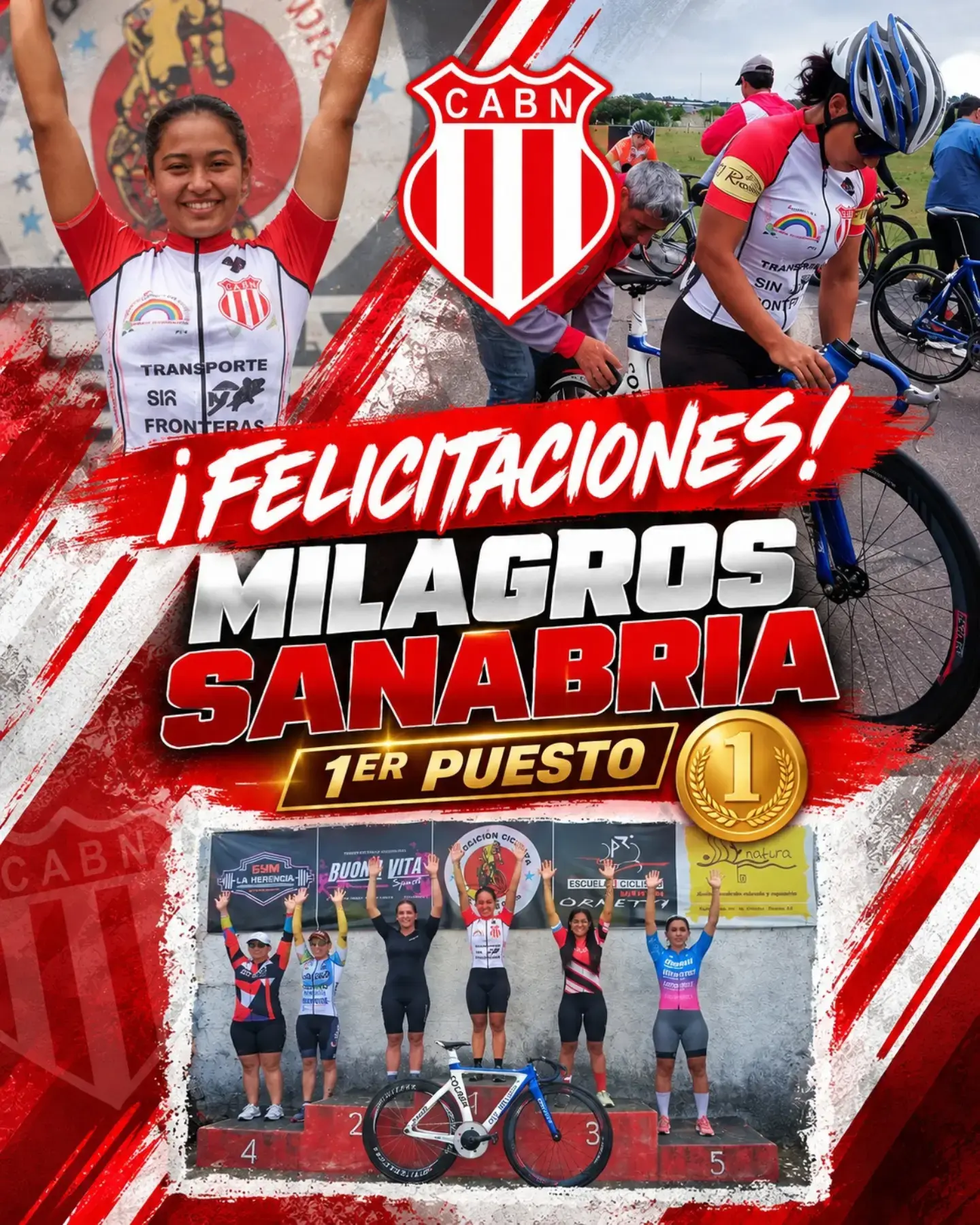 Milagros Sanabria, en lo más alto del podio
